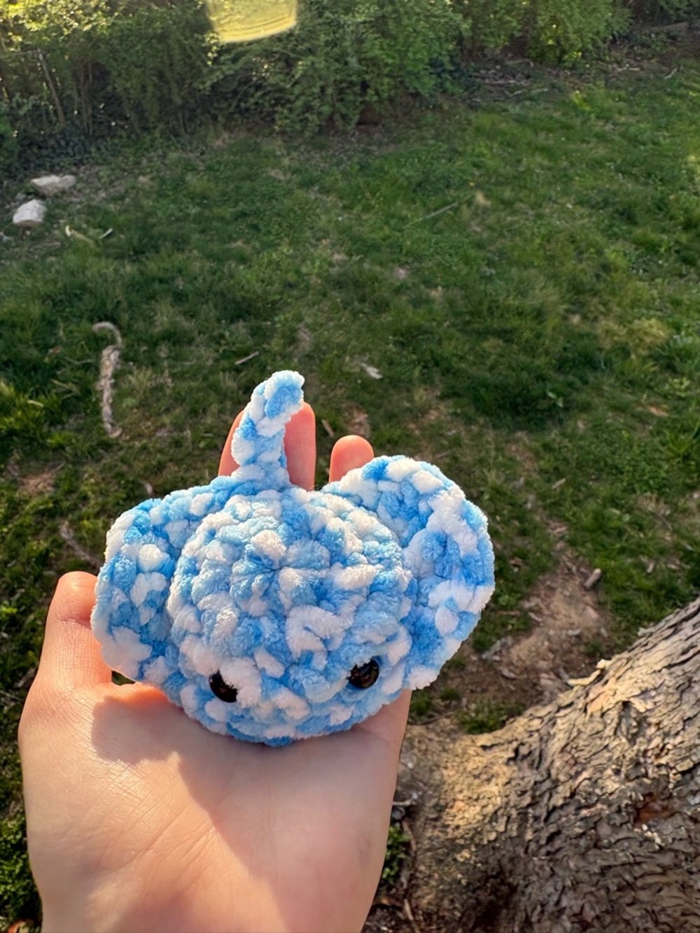 Blue Raspberry Stingray Plush – Handmade Crochet Ocean Animal - Picture 3 of 9